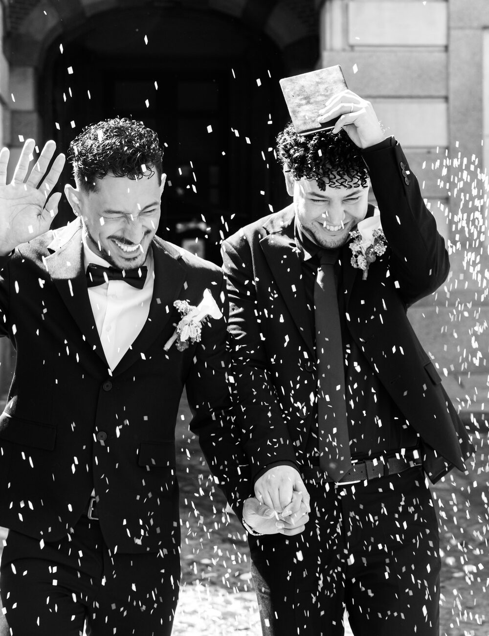 Mariés sous les confettis